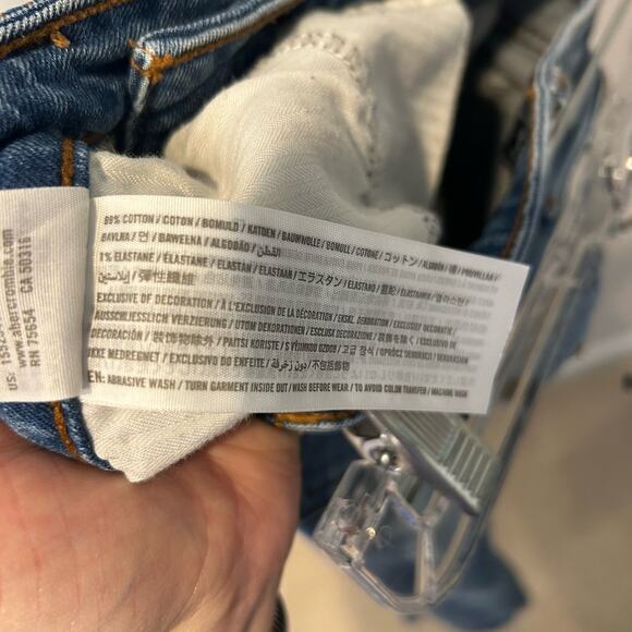 Abercrombie‎ & Fitch Simone High Rise Slim Straight Leg Jeans Size 25 0P Classic - Picture 3 of 7